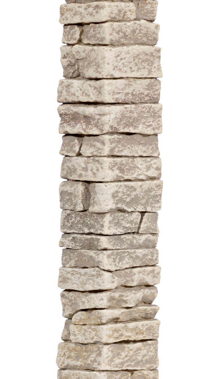 Stacked Stone Corner - Rose Frost